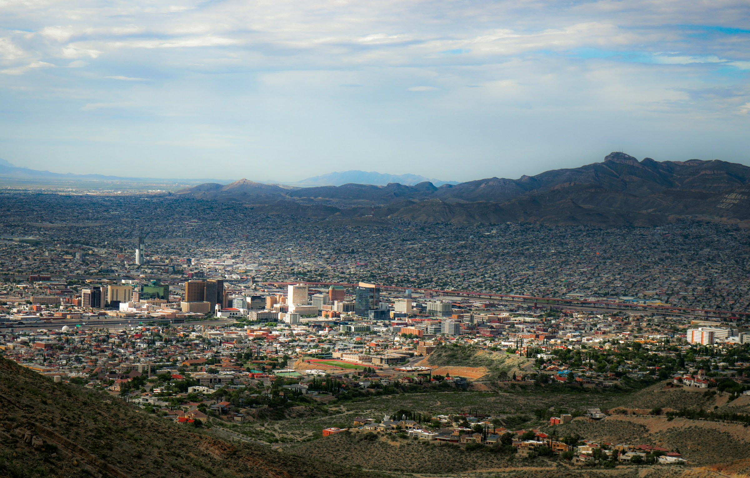 Downtown El Paso skyline at sunset